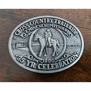 35 Year Belt Buckle Cross Country Trail RIde Eminence, Missouri